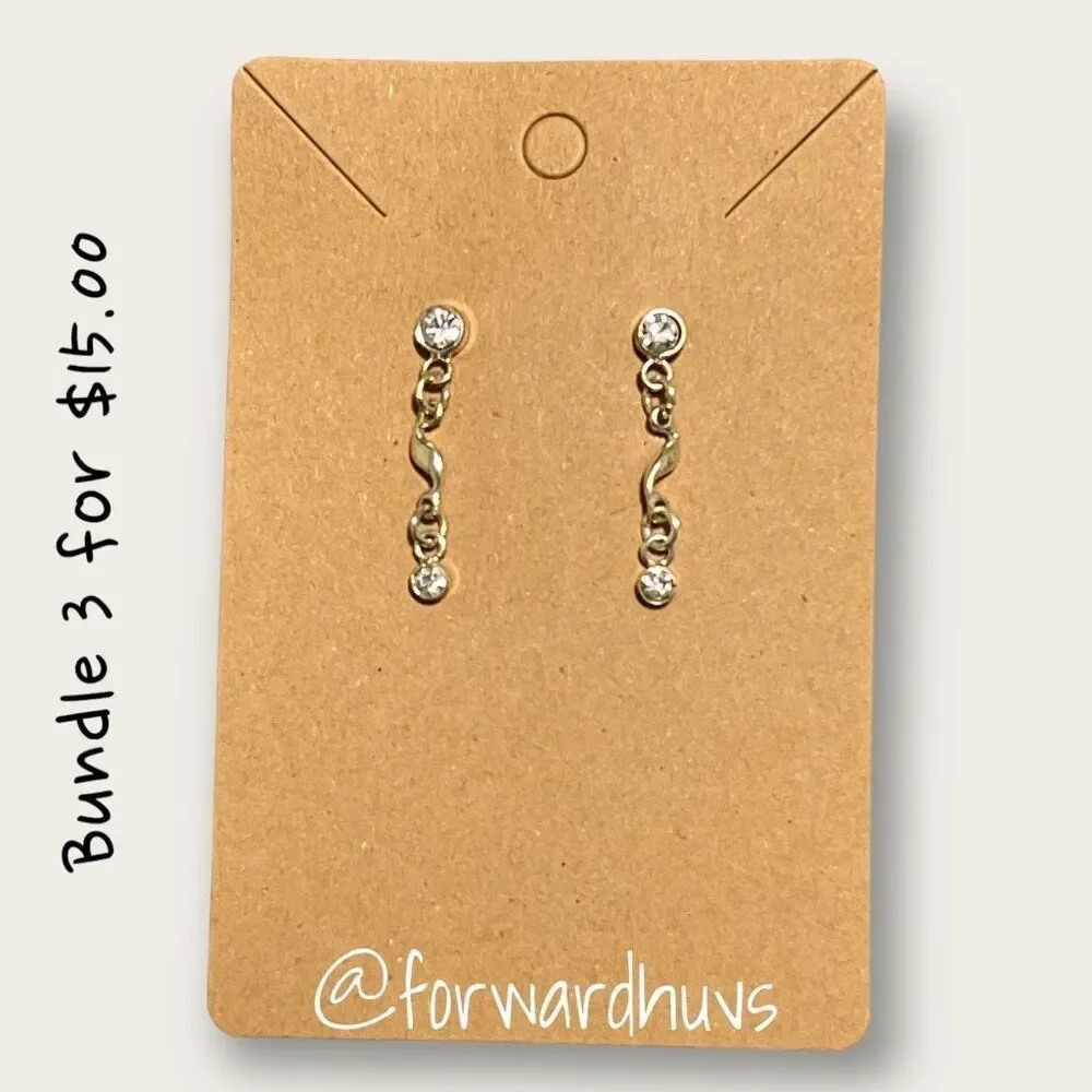 Bundle 3 for $15 Fancy Silver Tone Dangle Earrings